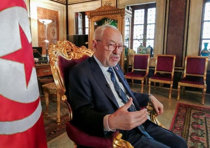 Rached Ghannouchi in the Tunisian parliament