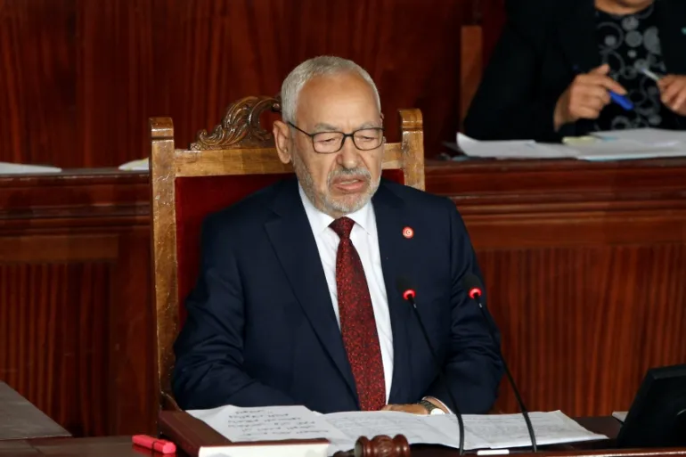 Rached Ghannouchi in the Tunisian parliament