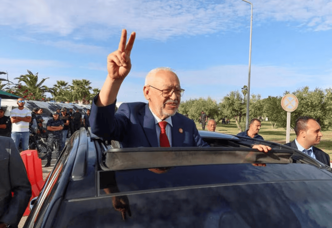 Rached Ghannouchi in the Tunisian parliament